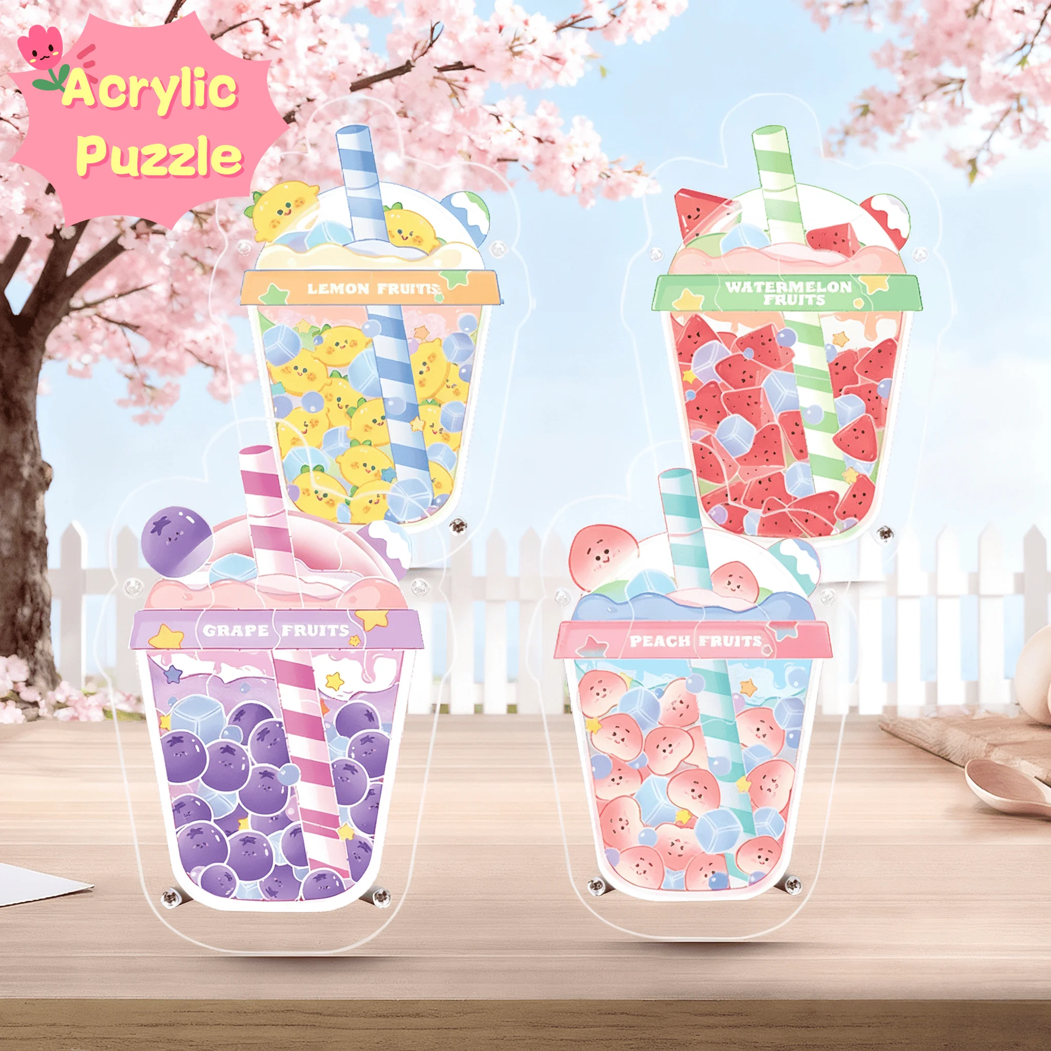 

Милые акриловые пазлы с фруктовой тематикой — уникальные формы, развивающие игрушки и декор для подарков для всех возрастов