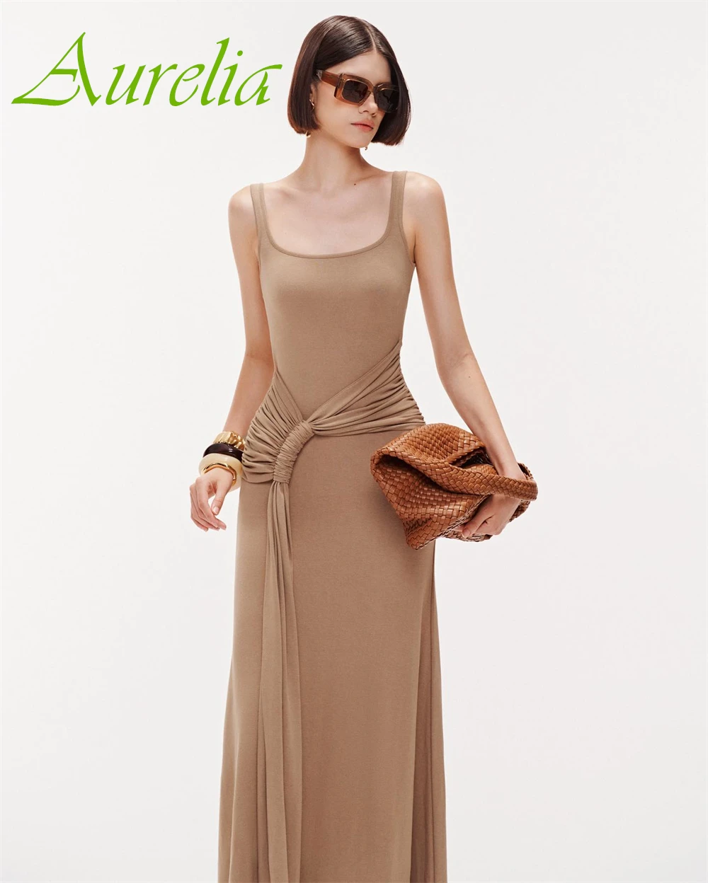 فستان سهرة رائع مخصص من الجيرسيه مغرفة كلاسيكي بدون أكمام فستان كوكتيل حورية البحر سباركلي للمناسبات الخاصة #5