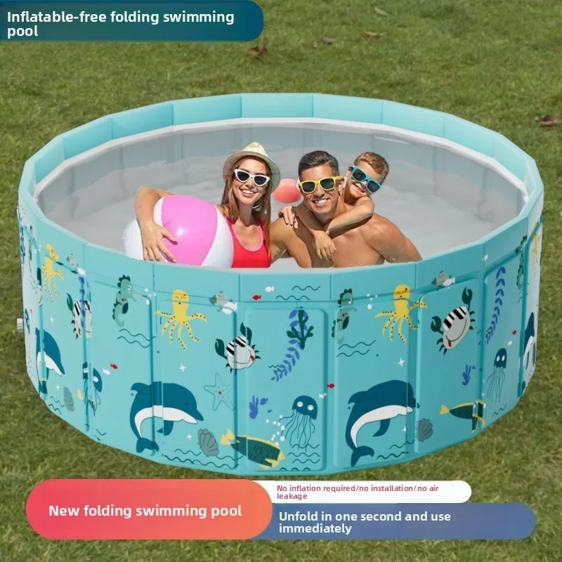 

Self Inflation Free Foldable Baby Pool Portable Spa Tub Bathing Bucket Suitable For Kids Summer Yard Use Easy At Home Fun