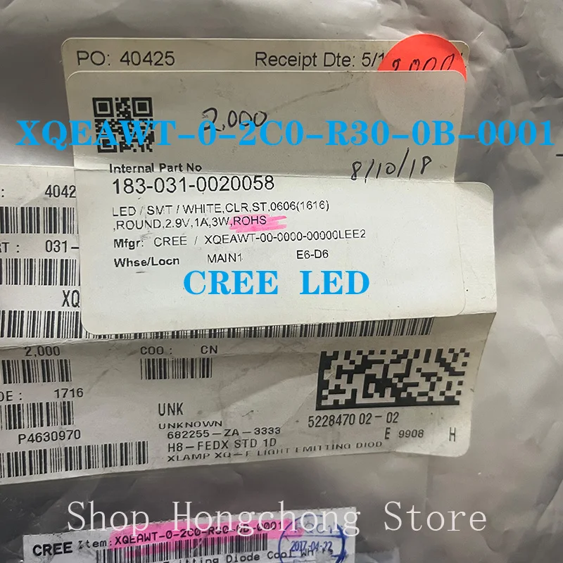 

XQEAWT-0-2C0-R30-0B-0001 XQEAWT-0-2C0 XQEAWT CREE Светящийся светодиод SMD 1616 2,9 В 1 А 3 Вт Пассивные компоненты Электронные компоненты IC