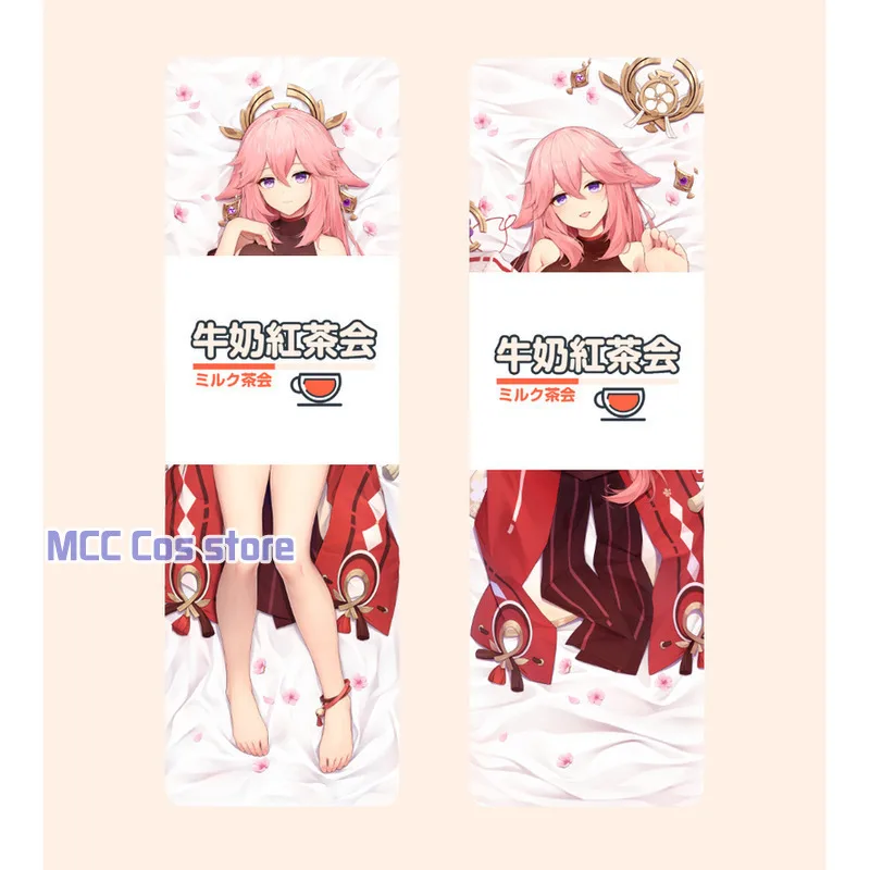 

Anime Genshin Impact Yae Miko Sexy Cartoon Dakimakura Hing Body Case Pillow Cushion Cover Otaku Bedding Gifts NN