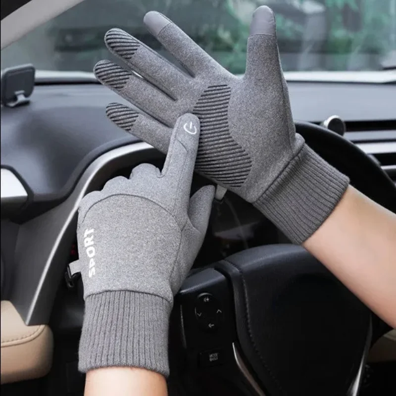 Winter Waterproof Warm Gloves Outdoor Cycling Gloves Autumn Winter Warm Waterproof Anti-Skid TouchScreen Driving Fishing Gloves