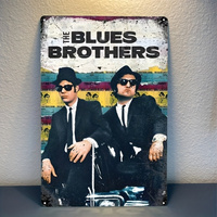 Vintage The Blues Brothers Movie Metal Poster - Collectible Iron Sign,  Wall Hanging Decor for Bedroom, English Text, Retro Desi