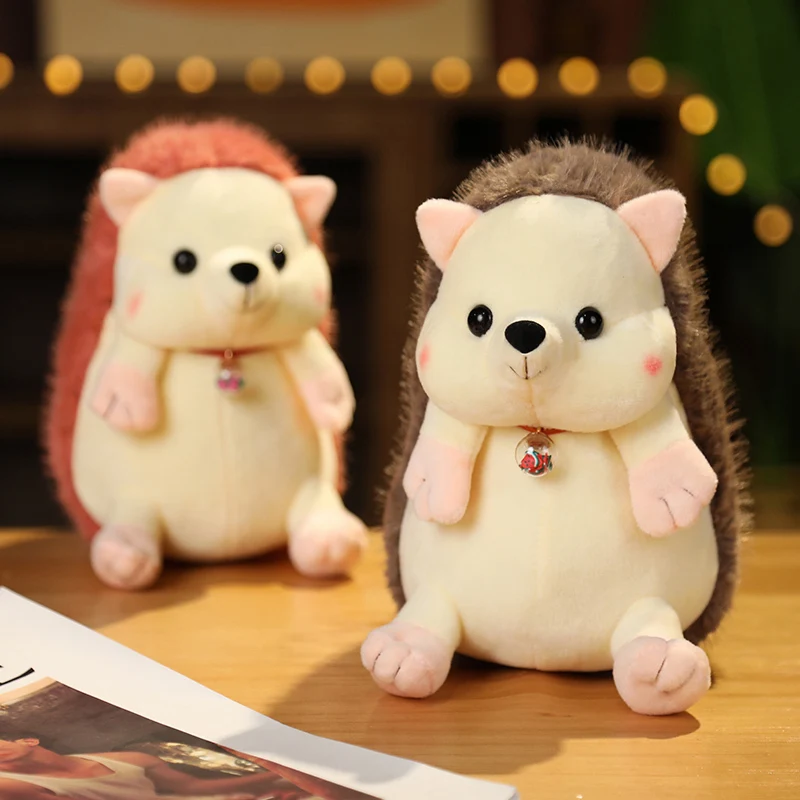 

New 1pc 15cm/20cm Creative Hedgehog Plush Toys Delicate Bell Hairy Soft Stuffed Animal Plush Gifts For Kids Home Decro