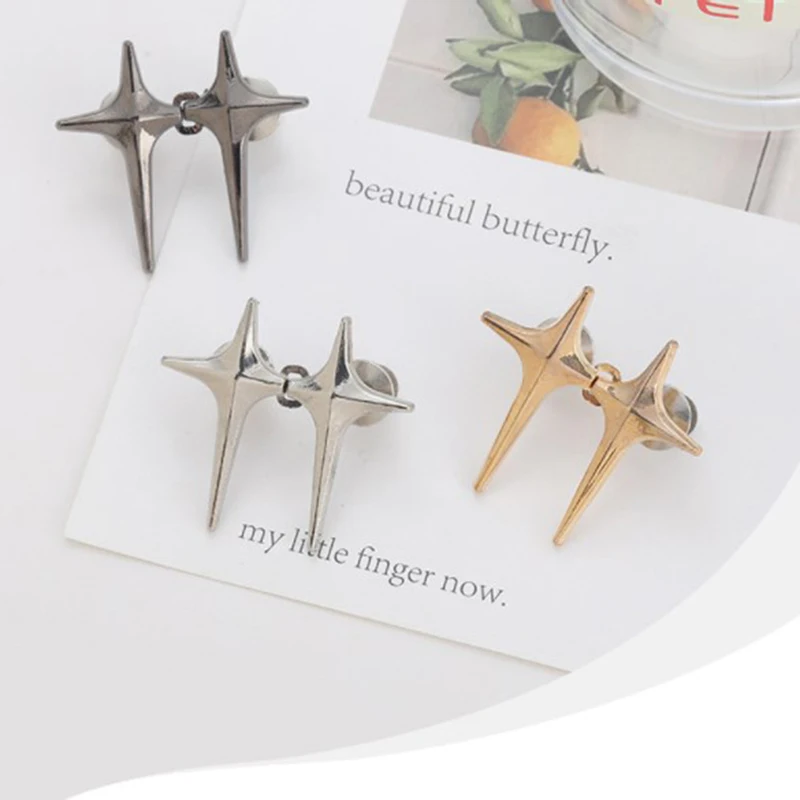 Trendy Cross Star Waist Buckle Adjustable Detachable Pants Clips Waist Tightener Nail-free Metal Button Snaps For Jeans Decor