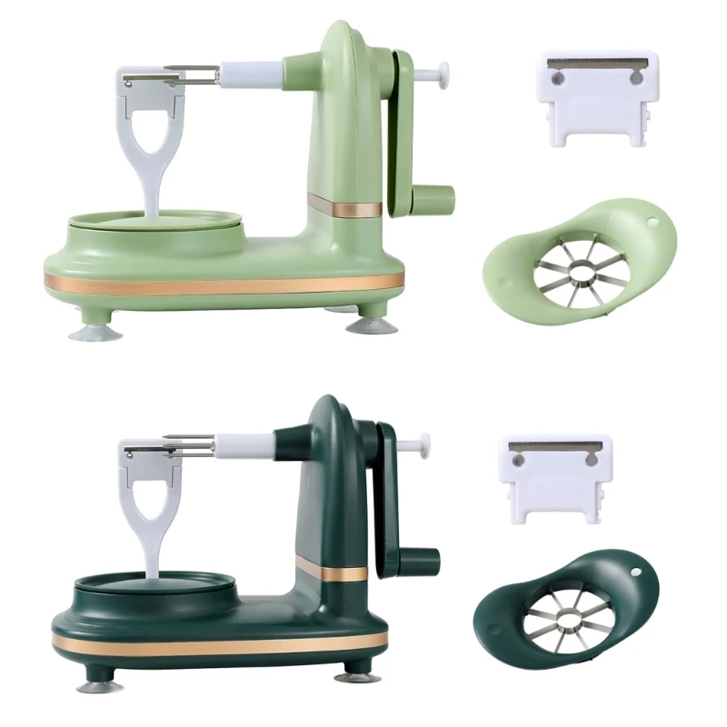 Hand Crank Rotating Peeler Slicers For Kitchens Multifunctional Fruit and Vegetable Peeling Machine with Suction Base