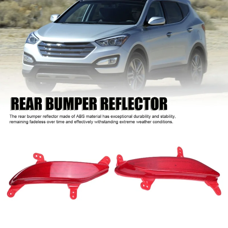 Pair Of Rear Bumper Reflector Colorfast 924062W200 Red Housing Left Right Reflective Strip For Santa Fe Sport 2013-2016