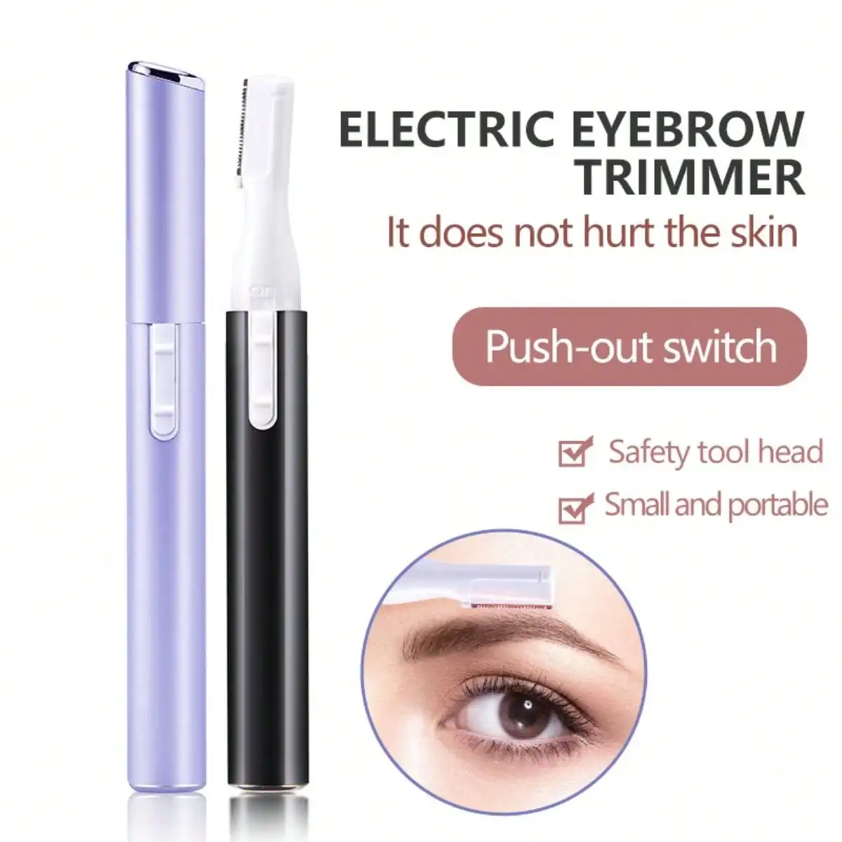 Electric Eyebrow Trimmer, Ladies' Eyebrow Trimmer, Mini Shaver, Eyebrow Pencil, Hair Removal Device, Electric Eyebrow Trimmer, Shaver, Ladies' Electric Shaver, Fully Automatic Hair Removal Device image 2