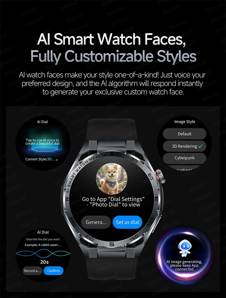 ECG Smartwatch für Herren, Bluetooth-Anruf, Fitness-Tracker, Blutdruckmessung, BO2, Schlafüberwachung, Gesundheits-Smartwatch, Sport, für Android und iOS – Detail 8