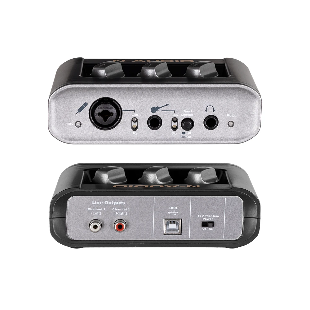 

2025 hot sale China Popular Professional Audio Video & Lighting Computer USB 2X2 Audio Interface Cheap Price Sound Card
