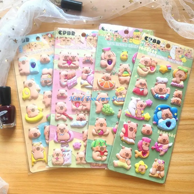 H37F Small Sticker Reusing Tiny Sticker Scrapbooking Decorative Puffier Sticker
