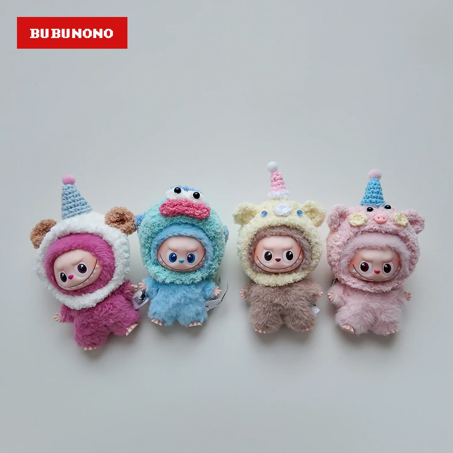 

New Cute Animal Hood Hat Set for 4th Gen Mini Labubu Clothes Accessories Handmade Style Costume Outfit for Miniature Vinyl Doll