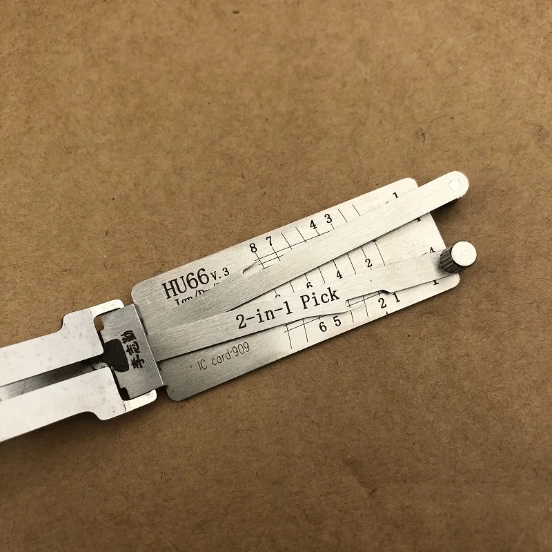 Für VW Audi Porsche Lishi 2-in-1 HU66 v.3 Decoder Autotüröffnungswerkzeug Schlosserwerkzeug – Detail 5