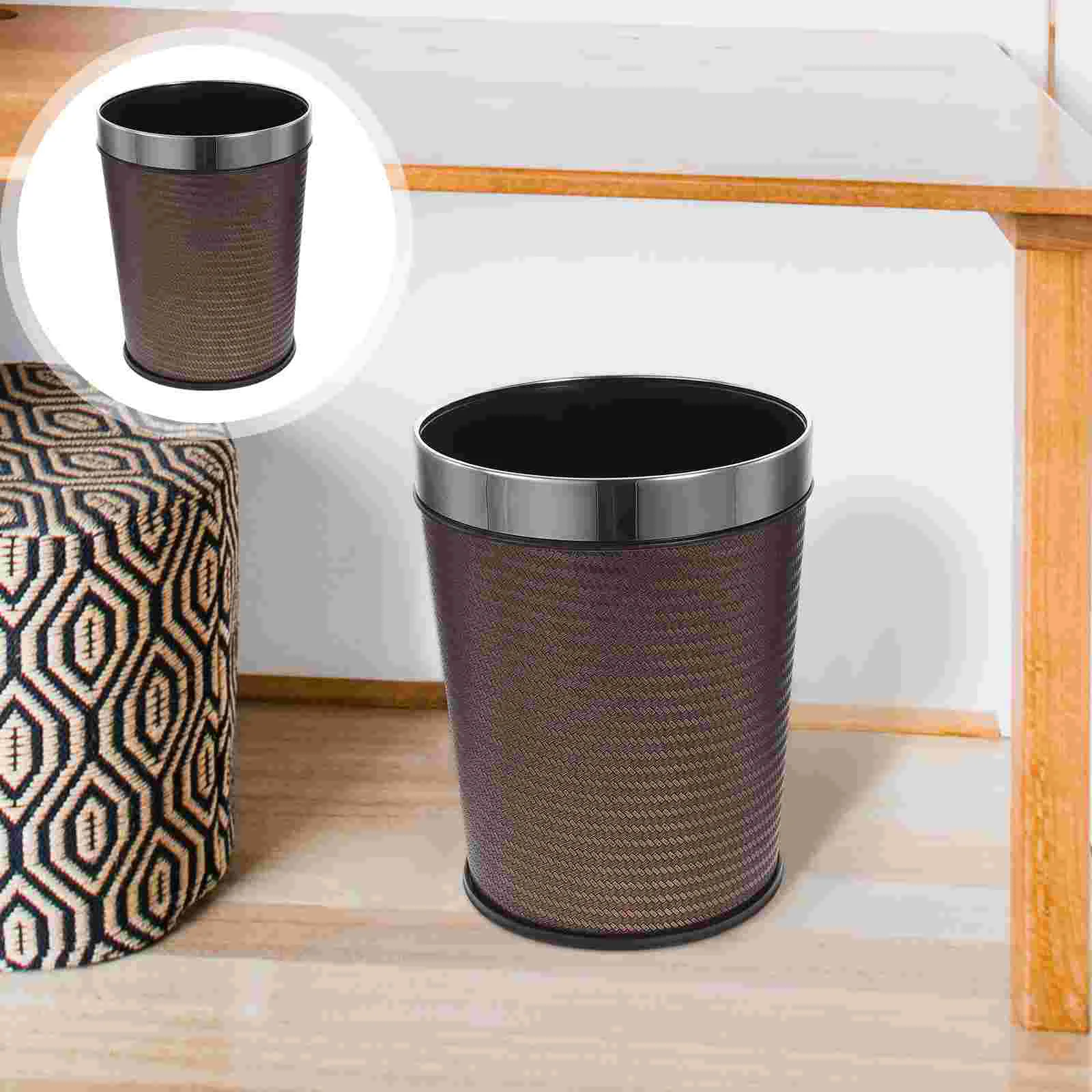 

Retro Trash Can Beautiful Waste Bin Container Vintage Thickened Material Bucket Garbage Plastic Wastebasket Bedroom