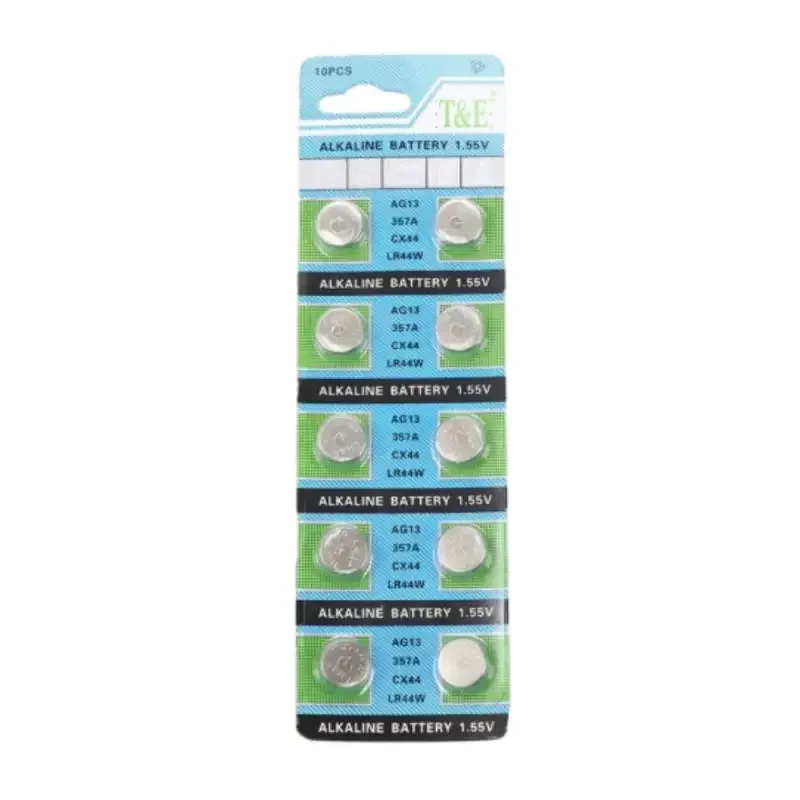 100 Uds AG serie completa alcalina LR44 pila de botón AG13 LR44 pilas para reloj batería electrónica para reloj juguetes remoto