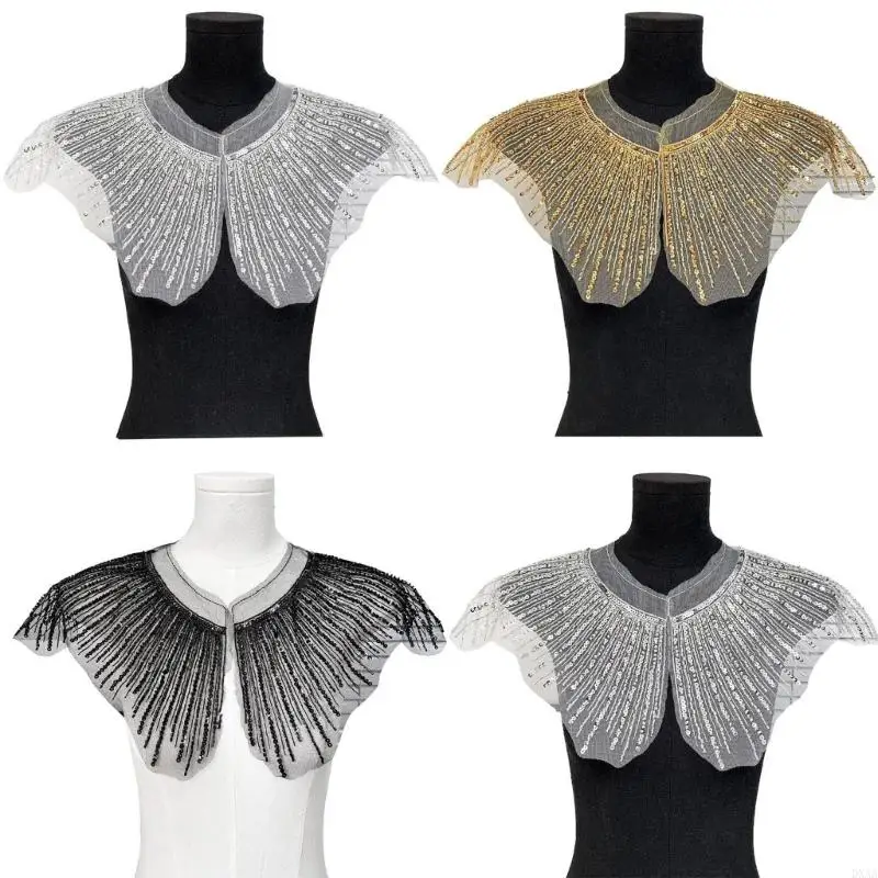 

DXAA Tulle Collar Eye-Catching Appliques for Dress Sewing Patches DIY Lapel