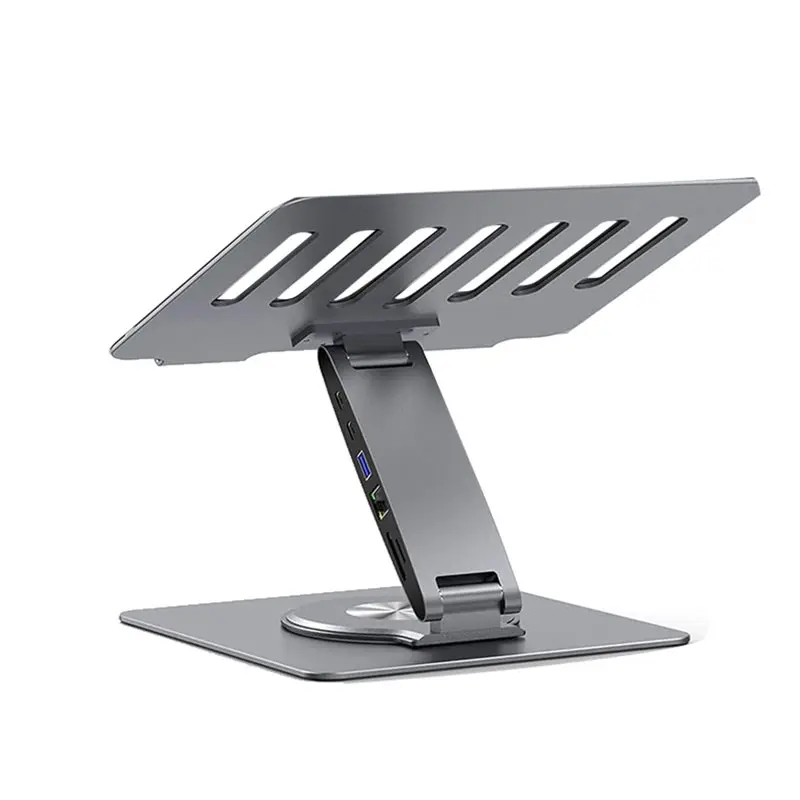 

Подставка для ноутбука Classy-11-в-1 Подставка для ноутбука 11-в-1 Настольная док-станция 360 ° Вращение 4K60 Гц, 3 USB3.0, 100 Вт PD Зарядка для ПК L