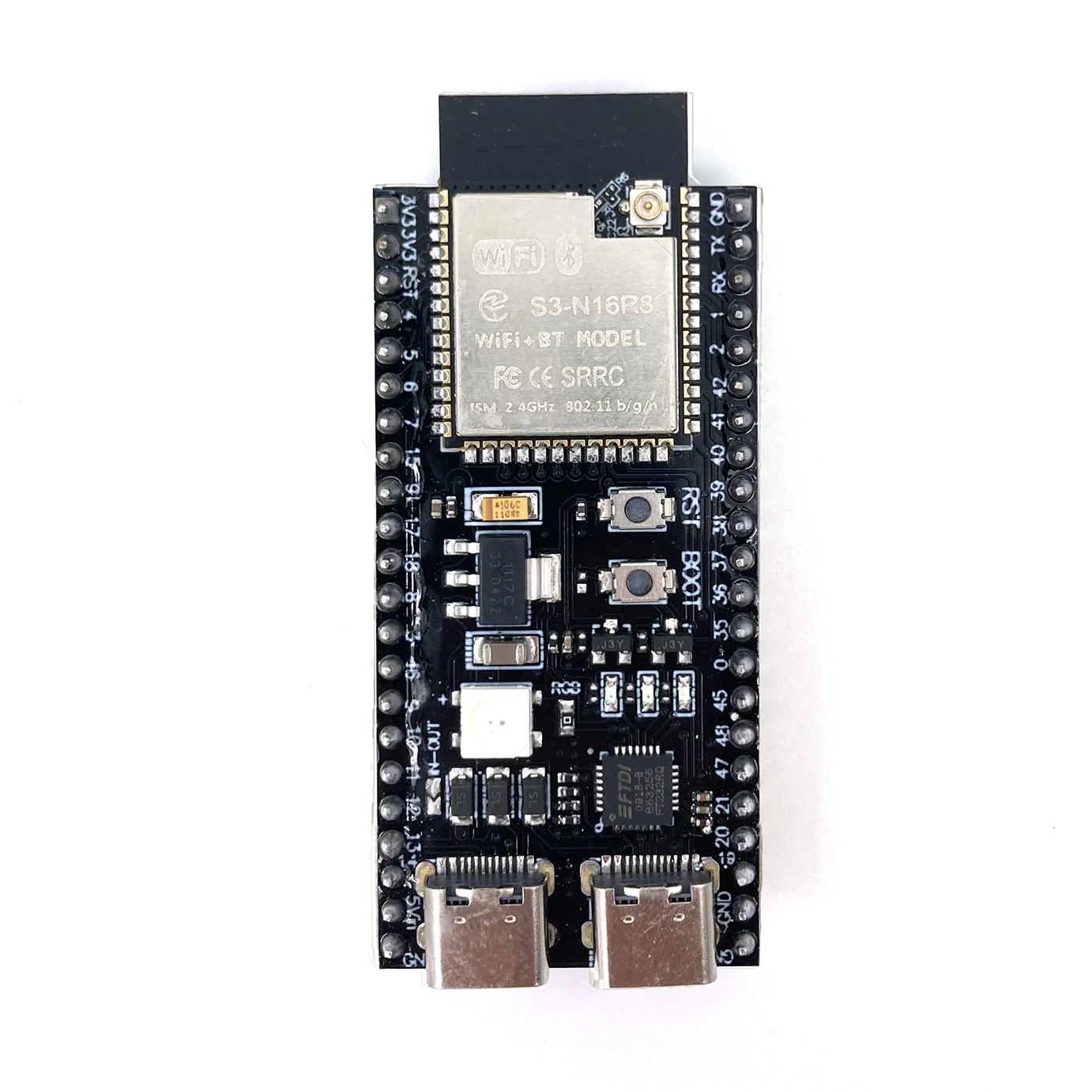 Płytka rozwojowa ESP32 S3 16MB N16R8 z interfejsem antenowym, moduł ESP32-S3 2.4G Wifi BT, MCU ESP32-S3-WROOM1 SP32S3 44Pin Type-C — zdjęcie produktu 7