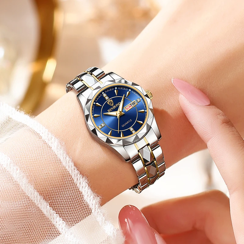 Luxury Watches For Women 2024 New Gold Bracelet Stainless Steel Fashion Waterproof Ladies Quartz Wristwatch Female Clock Gifts