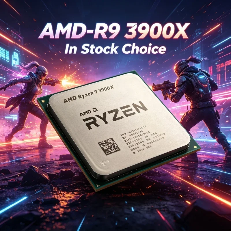 AMD Ryzen 9 3900X High Performance Gaming CPU, 12C24T 4.6GHz Boost, 64MB L3 Cache, 7nm AM4 DDR4, No Original Box