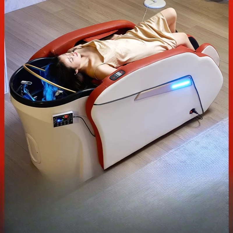 

Electric massage shampoo bed barber shop special with water heater water circulation fumigation