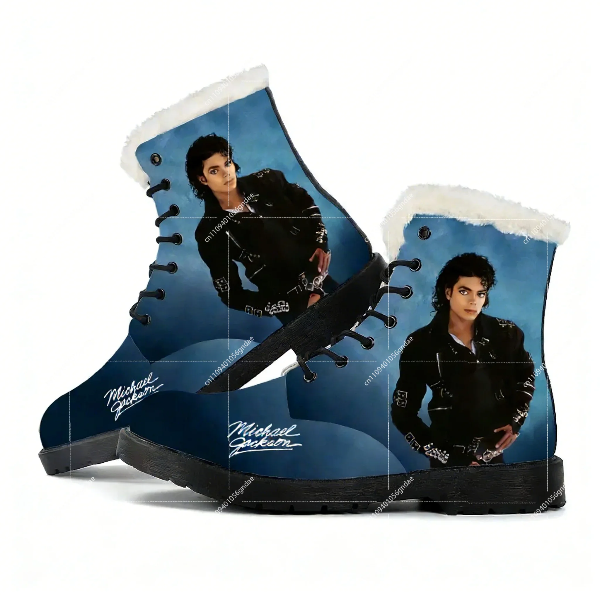 

Michael Jackson Plush Boots Mens Women Pop Singer Dancer Outdoor Hiking Waterproof Boots Shoes Casual Boot Light Customize Shoe