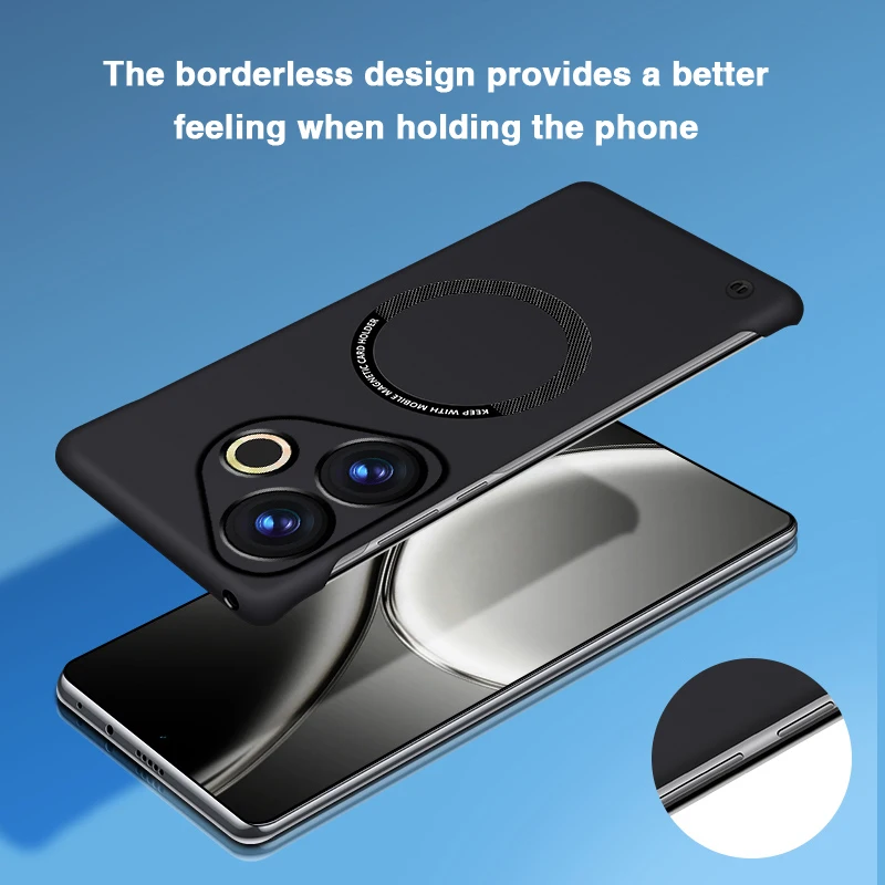 Custodia rigida per PC per Realme GT Neo 6 Neo6 SE 6T GT6 GT6T 6SE 5G Custodia magnetica senza bordo sottile per la pelle