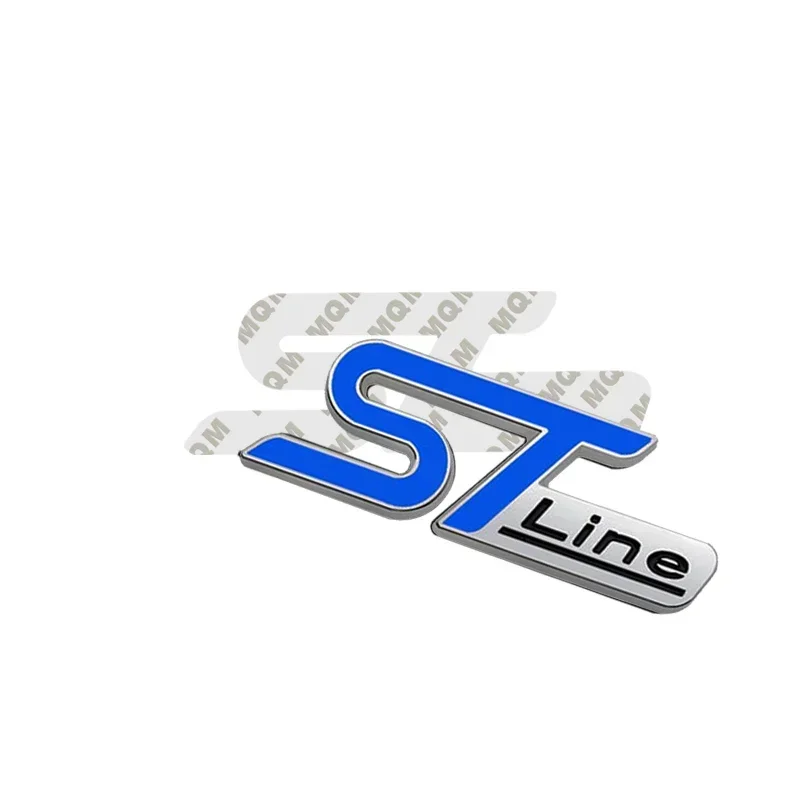 3D Metal ST Line Logo Car Front Grille Emblem Rear Trunk Sticker Badge Decals for Ford ST Fiesta Focus Mondeo Kuga Ranger view 5