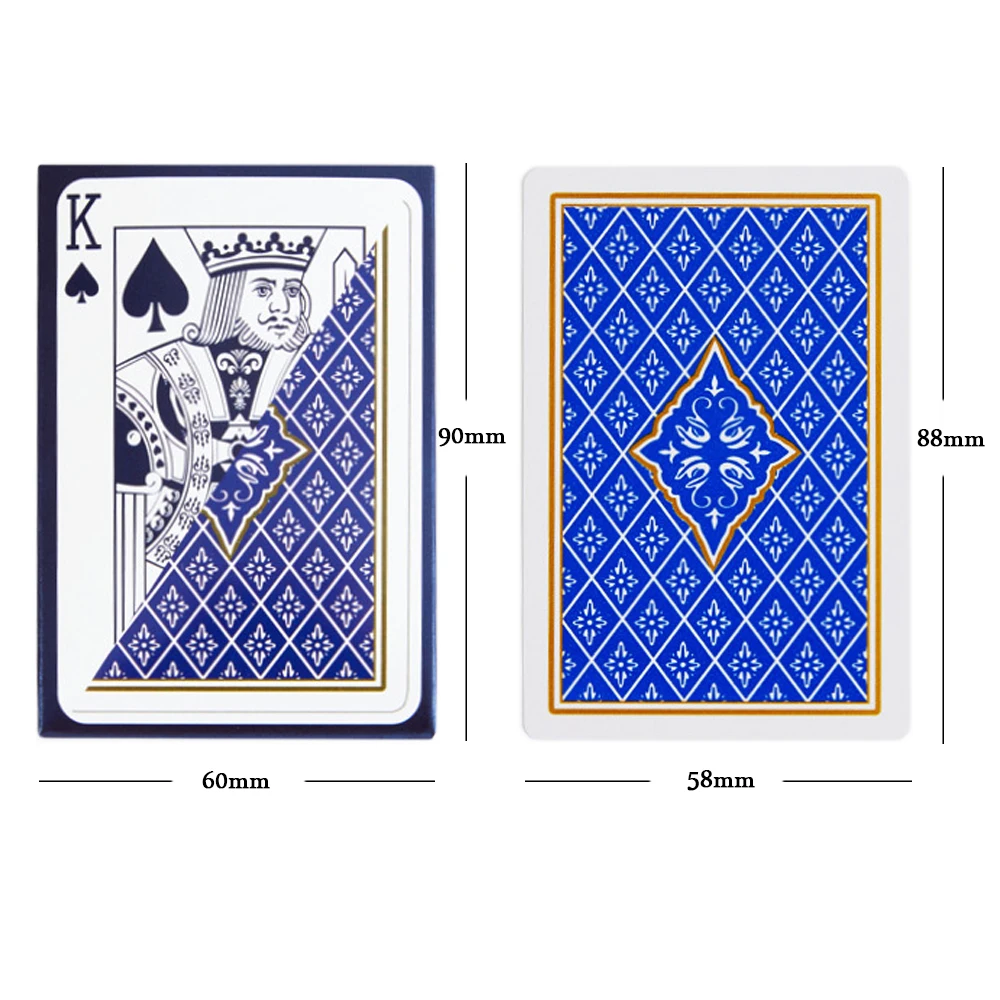 2 طوابق أوراق اللعب البلاستيكية الأحمر والأزرق مؤشر قياسي لعبة البوكر بطاقات السفر الطوابق بطاقات للمراهقين البالغين #3