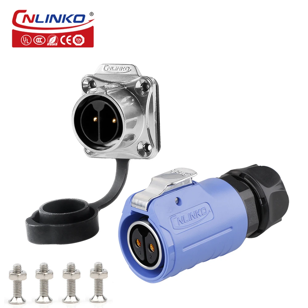 

CNLINKO LP20 2 3 4 5 7 9 12 Pin Signal Power Connector IP68 Waterproof Industrial Electrical Connector Plug and Socket Dustproof