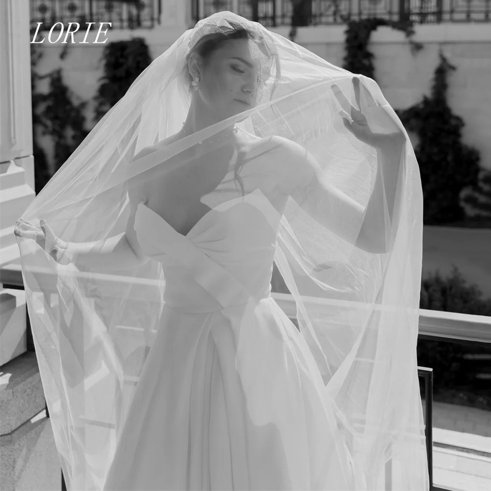 

LORIE Luxury A Line Civil Wedding Dress Sweetheart Bridal Dresses Minimalist Waist Cinching Wedding Gown Customized 2026