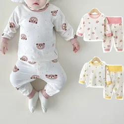 0-4Years baby clothes Autumn Pants Set Children's Underwear Bottoming Baby High Waist Belly Pants Spring New Pajamas Home Wear