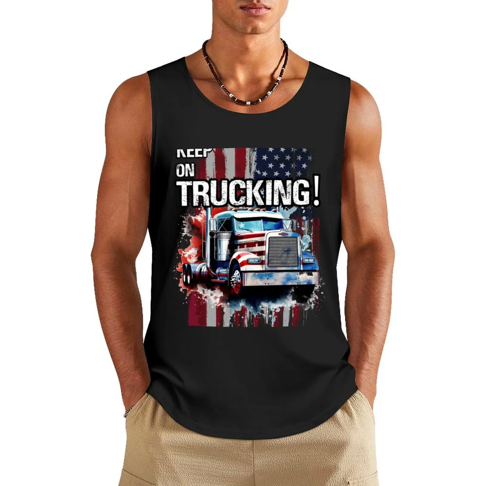 

Keep on Trucking , keep truckin' on 1 Tank Top Men's singlets sleeveless man sexycostume