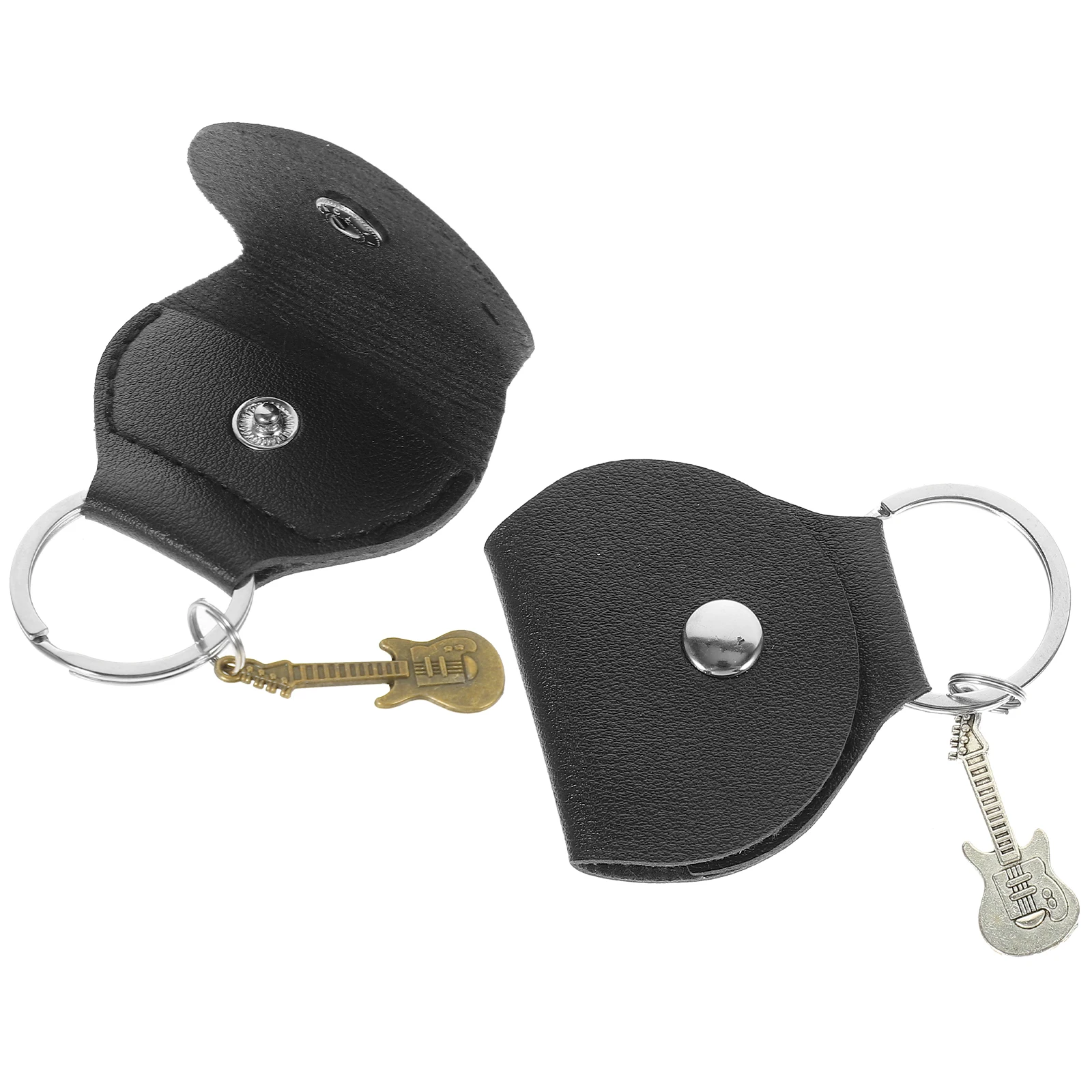 2 قطعة حامل اختيار الجيتار PU المفاتيح المحمولة اختيار حقيبة التخزين المنظم للسفر والاستخدام اليومي أشياء الغيتار #1