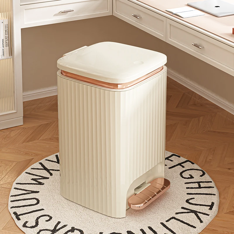 

Household trash can new large-capacity foot-operated paper basket with lid