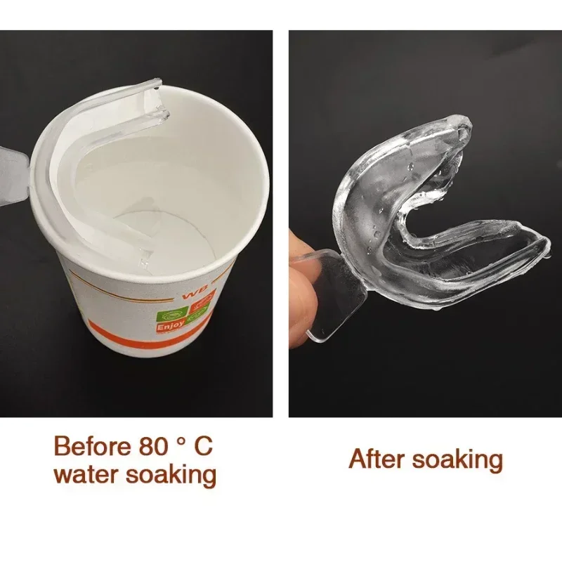 واقي فم ليلي من السيليكون لمنع الشخير ، صينية تبييض الأسنان للصدر ، ملاكمة رياضية ، واقي أسنان ، 4 باعية ، 2