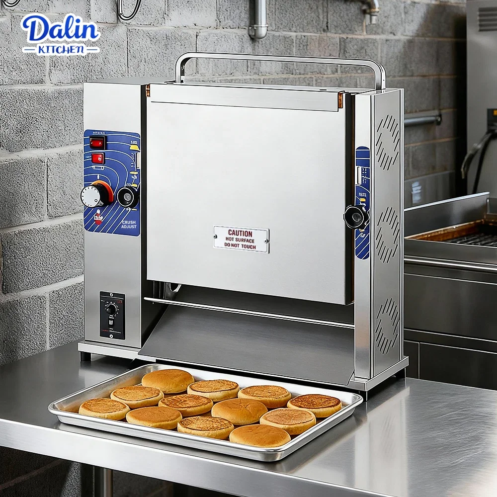 

Commercial 304 Toaster Machine for Vertical Hamburger Bun Electric Stainless Steel Easy Operating Professional Cooking Equipment