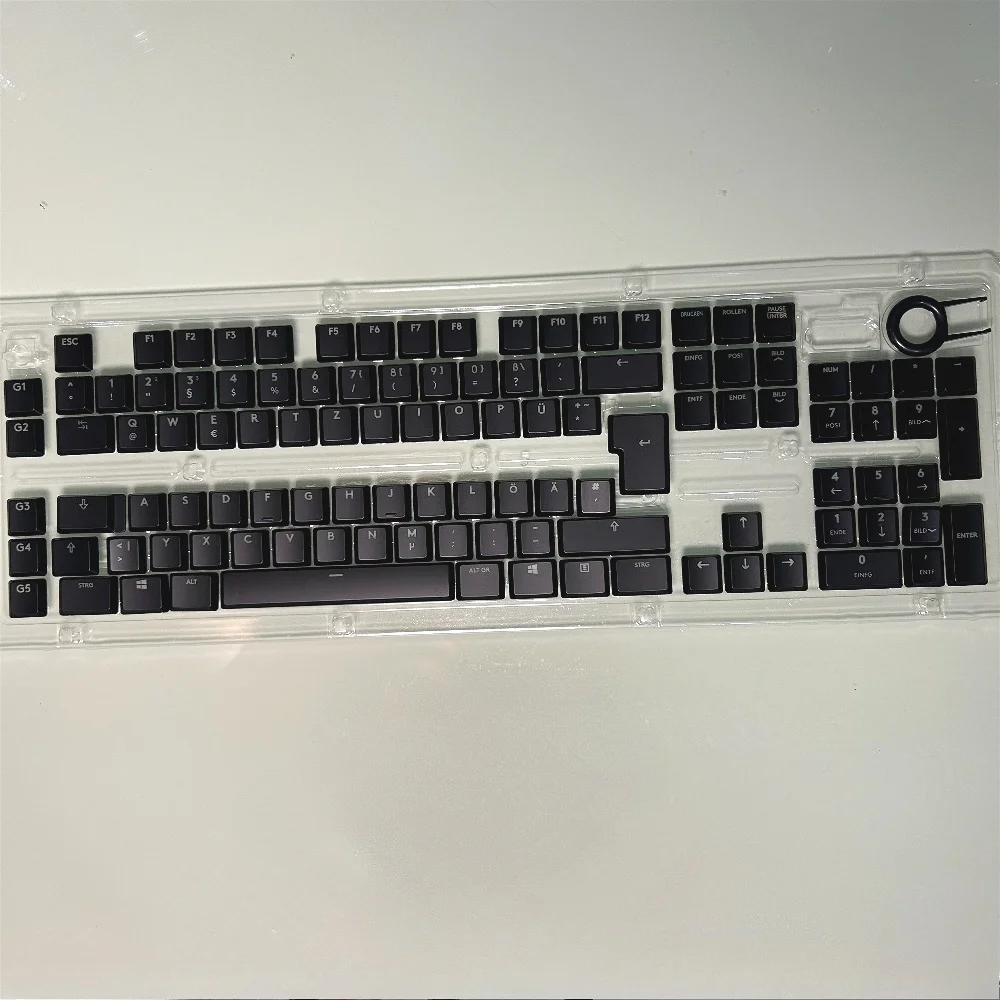 

German G915 keycaps，German layout semi transparent keycaps suitable for Logitech G813/G815/G915/G915 TKL mechanical keyboard,
