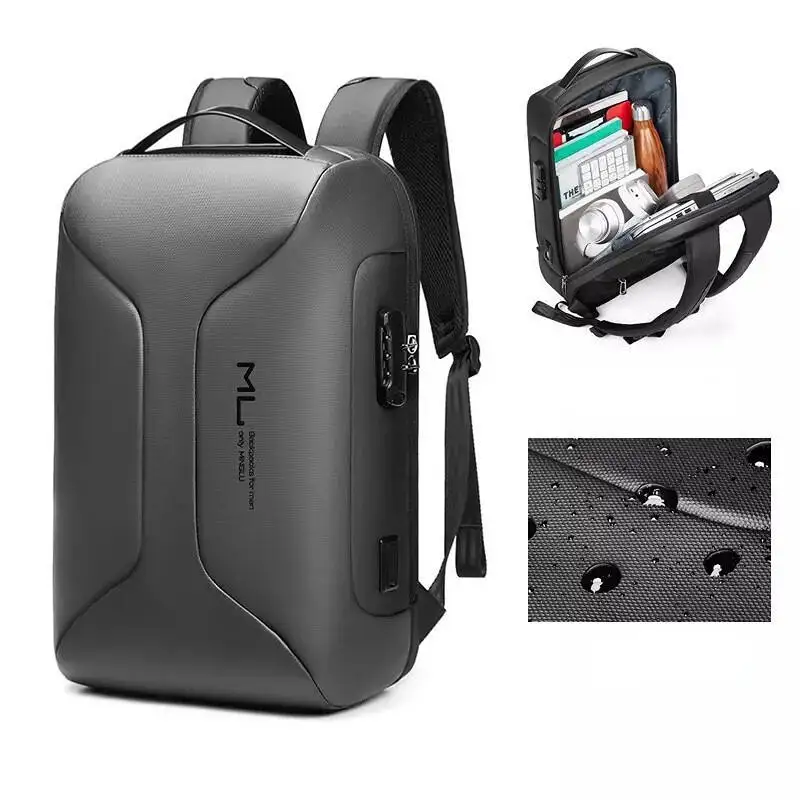 Men 15.6 Inch Anti theft Laptop Backpack Multifunctional Large Capacity Business Backpack WaterProof Travel Bag Pack USB Charge