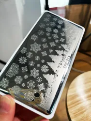 1Pcs 3D Snowflake Christmas Nail Stamp Plate 6X12CM/5.5CM Snowflake/Star Nail Stamp Plate With Clear Silicone Stamp Nail Stencil
