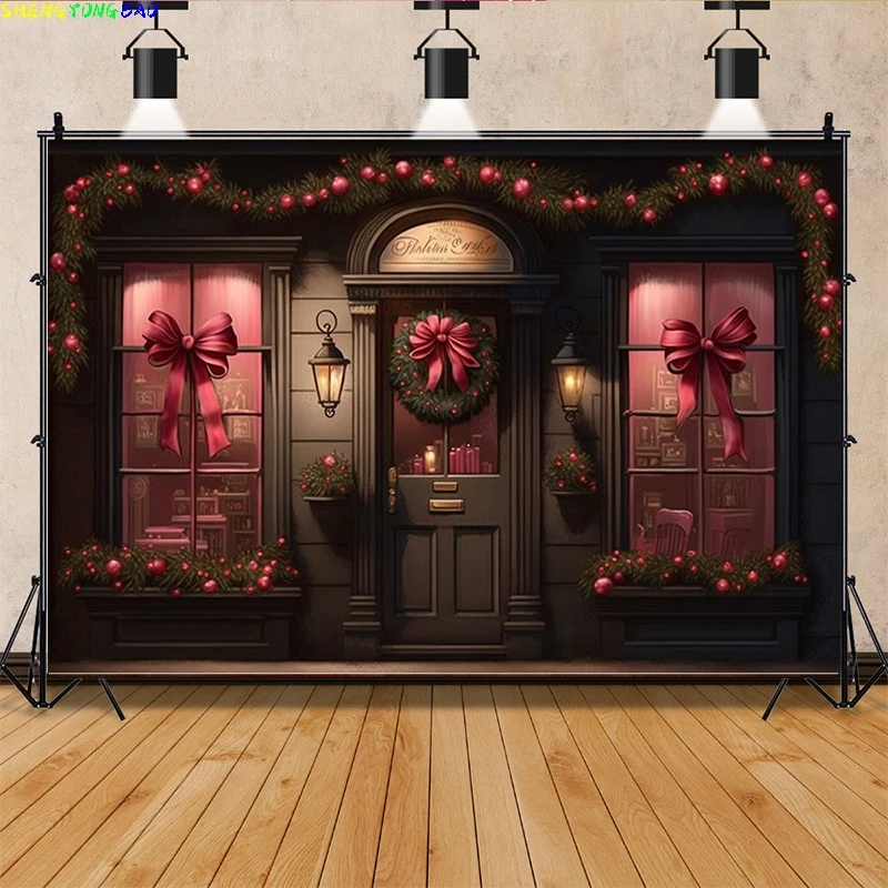 

Vinyl Christmas Day Indoor Photography Backdrops Living Room Restaurant Exterior Wall Photo Studio Background Props QS-531