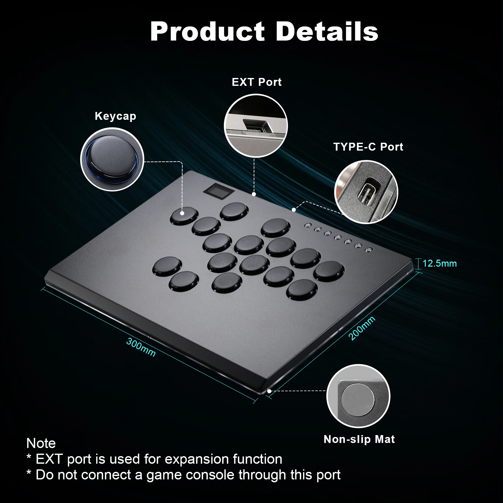 Haute42 Aluminium Alloy Controle Arcade Leverless Controller Hitbox Fightstick For PC/ Ps4 / ps5/ Hitbox Joystick Arcade Stick