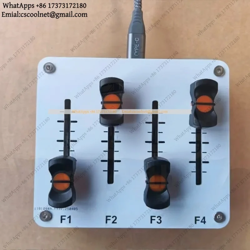 JS02 4-Channel MIDI Fader Controller 42mm Push Rod USB Interface Custom CC Music Host Software Control Hardware