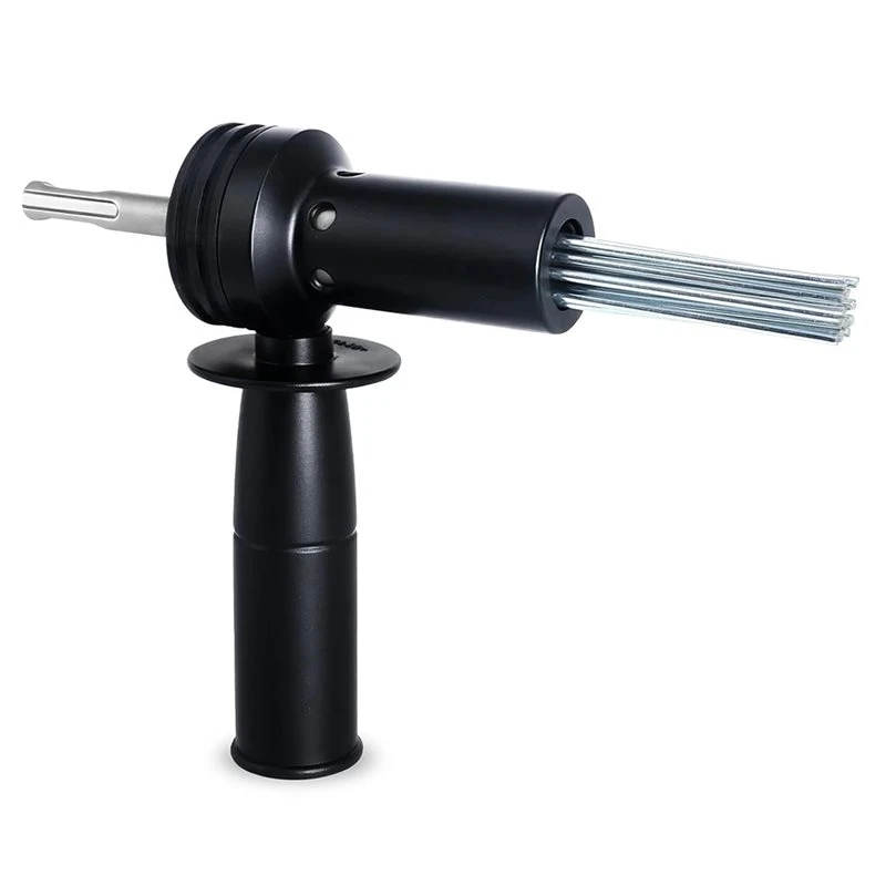 ABKL-Anti-Slip SDS Shank Air Hammer Adapter With 18Pcs Hardened Steel Needles, Air Needle Scaler Attachment For Rust Welding
