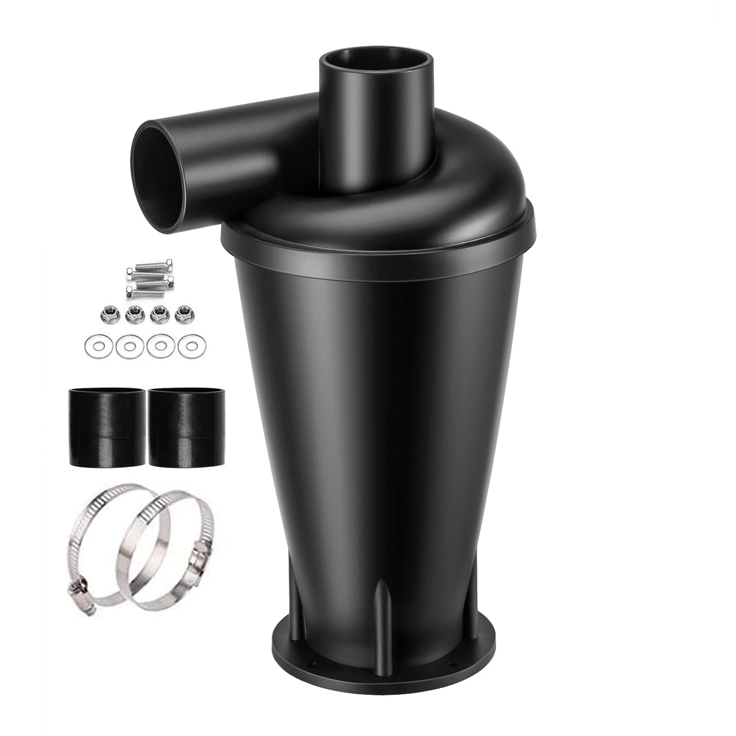 Dust Cyclone DIY Turbocharged Third Generation Industrial Dust Collector Canister Vacuum Home Cleaning with Flange Base