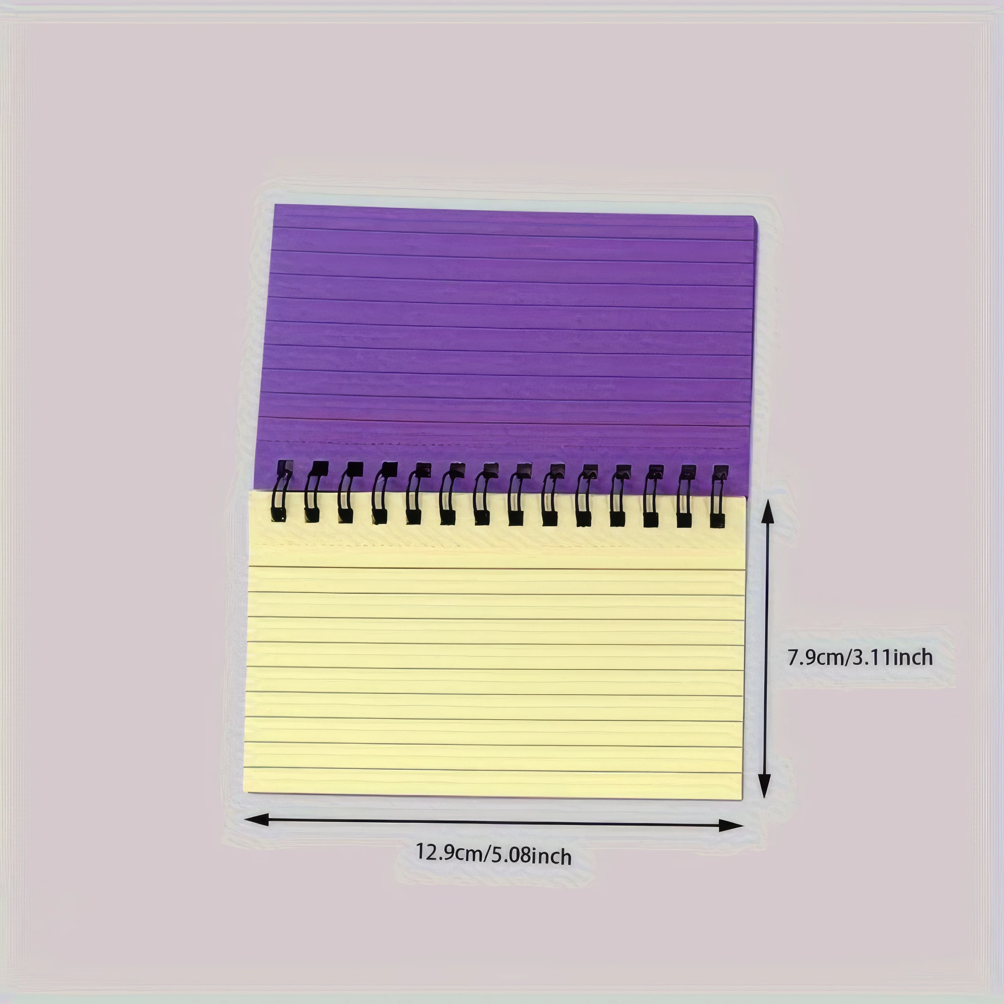 Colorful Tear-Off Card Notebook Coil-Bound with Lines for Creative Notes Office Memo Planning Portable Minimalist Design Notepad