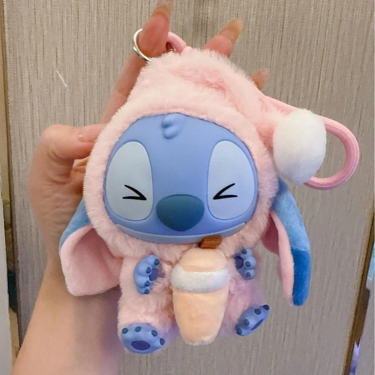 Miniso Disney Stitch Eat, Sleep Series Vinyl Blind Box Anhänger Süße Puppe Mystery Box Spielzeug Plüschpuppe Weihnachtsgeschenk