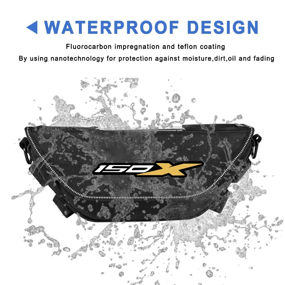 For 150 X 150X 2026 2025 Motorcycle Handlebar Bag Waterproor Storage Travel navigation Bag Tools bag