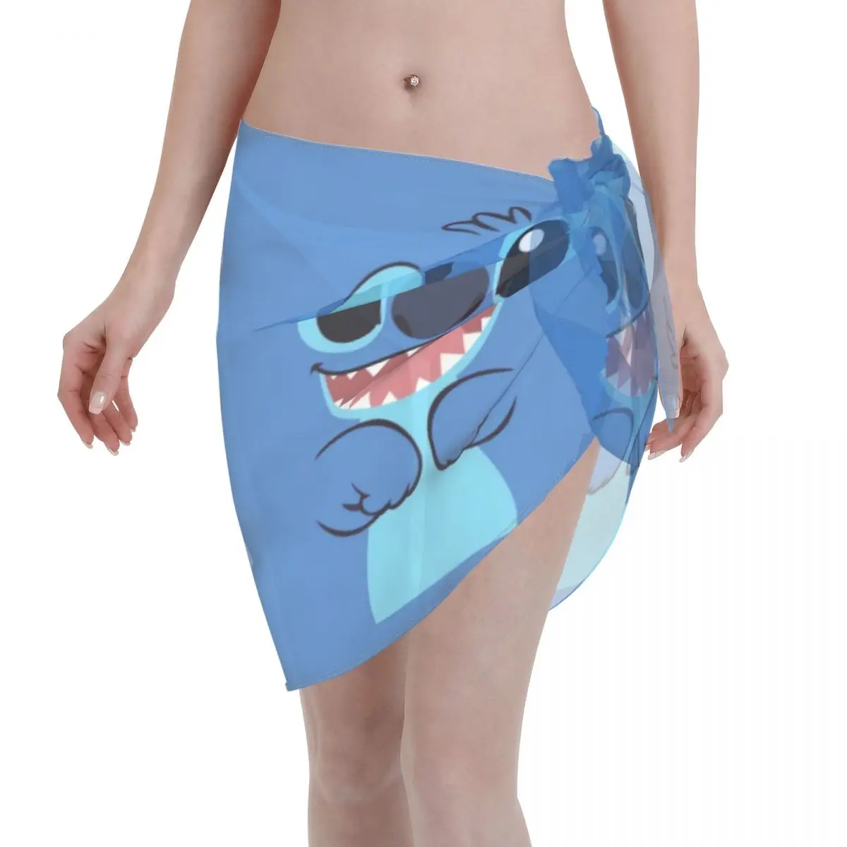 Leuke Stitch Sarong Wraps voor Dames Badpak Coverup Pure Strandbadpak Chiffon Cover Up Rok voor Badmode