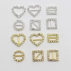 10pcs heart buckle with horizontal bar for invitation ribbon slider 15mm
